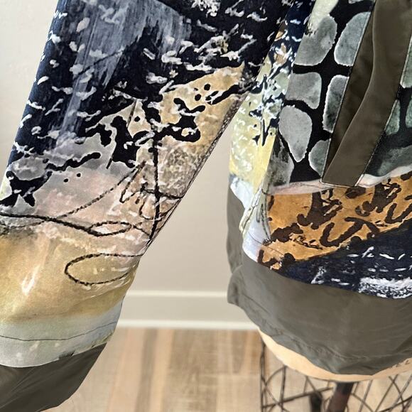 DOLCEZZA | Womens Zip Jacket Postal 72639 Size L Artsy Art to Wear Abstract Boho - Picture 8 of 11